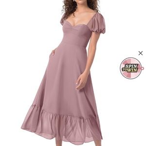 Azazie baby bridesmaid dress in dusty rose